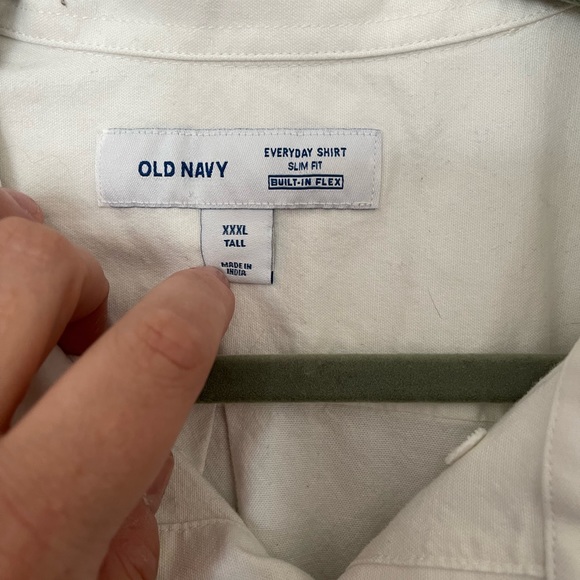 White Long Sleeve Button Up Shirt - Picture 2 of 3